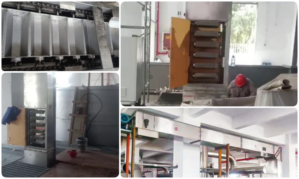 塑料顆粒z型斗式提升機客戶現場